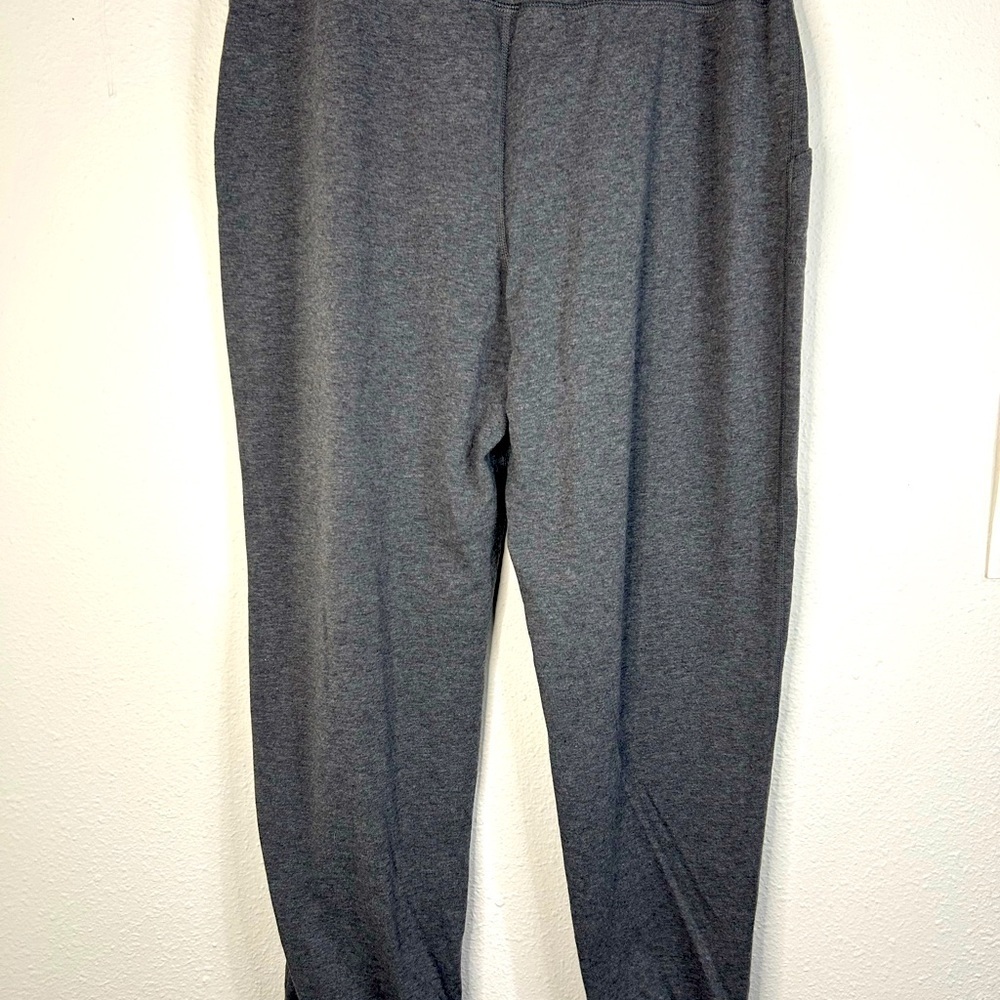 Rainbeau Women’s Size Large Gray Stretch Joggers Drawstring Waist Cuffed Pants - Picture 7 of 8